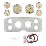 AutoMeter Antique Beige 55-59 GMC Truck Billet Panel/Gauge Kit - 3-1/8in. (x2) & 2-1/16in. (x4) thumbnail 1