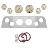 AutoMeter Antique Beige 60-61 GMC Truck Billet Panel/Gauge Kit - 3-1/8in. (x2) & 2-1/16in. (x4) thumbnail 1