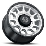 ICON Alloys Rancho 20x9 / 8x170 / 6mm / 5.25in BS Silver MACH w/ Gloss Black Lip Wheel thumbnail 3