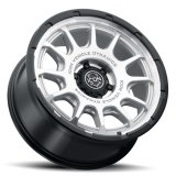 ICON Alloys Rancho 20x9 / 6x5.5 / 16mm / 5.625in BS Silver Machined w/ Gloss Black Lip Wheel thumbnail 2