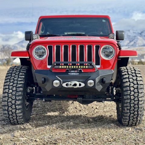 Rock Slide Jeep Wrangler JL & Gladiator JT Appalachian Steel Mid Stubby Bumper w/ Winch Plate thumbnail 1