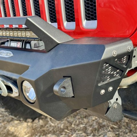 Rock Slide Jeep Wrangler JL & Gladiator JT Appalachian Steel Mid Stubby Bumper w/ Winch Plate thumbnail 3