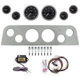 AutoMeter Chrono Chrome 60-61 GMC Truck Billet Panel/Gauge Kit - 3-3/8in. (x2) & 2-1/16in. (x4) thumbnail 1
