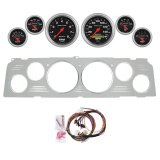 AutoMeter Sport-Comp 64-66 Chevy Truck Billet Panel/Gauge Kit - 3-3/8in. (x2) & 2-1/16in. (x4) thumbnail 1