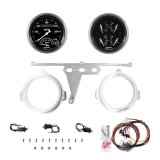 AutoMeter Old Tyme Black 66-67 Ford Falcon Direct-Fit Billet Panel/Gauge Kit - 3-3/8in. (x2) thumbnail 1