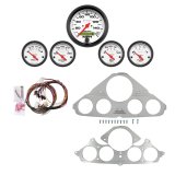 AutoMeter Phantom 55-59 Chevy Truck Billet Panel/Gauge Kit - 3-3/8in. (x1) & 2-1/16in. (x4) thumbnail 1