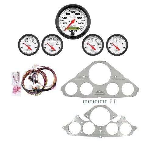 AutoMeter Phantom 55-59 Chevy Truck Billet Panel/Gauge Kit - 3-3/8in. (x1) & 2-1/16in. (x4)