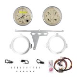 AutoMeter Antique Beige 66-67 Ford Falcon Direct-Fit Billet Panel/Gauge Kit - 3-3/8in. (x2) thumbnail 1