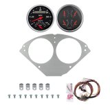 AutoMeter Designer Black 55-56 Chevy Car Direct-Fit Billet Panel/Gauge Kit - 3-3/8in. (x2) thumbnail 1