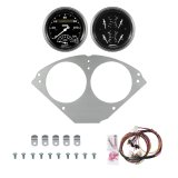 AutoMeter Old Tyme Black 55-56 Chevy Car Direct-Fit Billet Panel/Gauge Kit - 3-3/8in. (x2) thumbnail 1