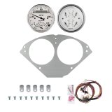 AutoMeter Old Tyme White 55-56 Chevy Car Direct-Fit Billet Panel/Gauge Kit - 3-3/8in. (x2) thumbnail 1