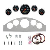 AutoMeter Designer Black 1957 Ford Fairlane Billet Panel/Gauge Kit - 3-1/8in. (x1) & 2-1/16in. (x4) thumbnail 1