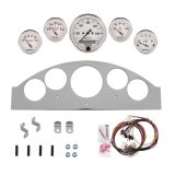 AutoMeter Old Tyme White 1957 Ford Fairlane Billet Panel/Gauge Kit - 3-1/8in. (x1) & 2-1/16in. (x4) thumbnail 1