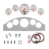 AutoMeter Arctic White 1957 Ford Fairlane Billet Panel/Gauge Kit - 3-1/8in. (x1) & 2-1/16in. (x4) thumbnail 1