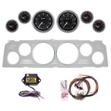 AutoMeter Chrono Chrome 64-66 Chevy Truck Billet Panel/Gauge Kit - 3-3/8in. (x2) & 2-1/16in. (x4) thumbnail 1