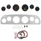 AutoMeter Designer Black 57-60 Ford Truck Billet Panel/Gauge Kit - 3-1/8in. (x2) & 2-1/16in. (x4) thumbnail 1