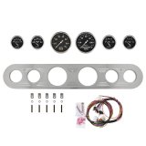 AutoMeter Old Tyme Black 67-72 Ford Truck Billet Panel/Gauge Kit - 3-1/8in. (x2) & 2-1/16in. (x4) thumbnail 1