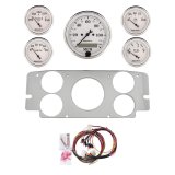 AutoMeter Old Tyme White 57-60 Ford Truck Billet Panel/Gauge Kit - 3-1/8in. (x1) & 2-1/16in. (x4) thumbnail 1