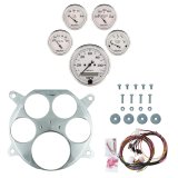 AutoMeter Old Tyme White 61-66 Ford Truck Billet Panel/Gauge Kit - 3-1/8in. (x1) & 2-1/16in. (x4) thumbnail 1