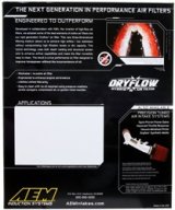 AEM 11 Dodge Challenger/Charger/300C 14.438in O/S L x 9.125in O/S W x 1.75in H DryFlow Air Filter thumbnail 9
