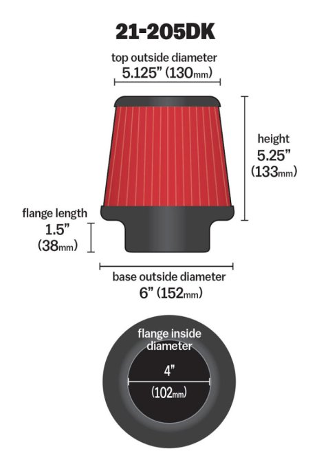 AEM 4 in Short Neck 5 in Element Filter thumbnail 5