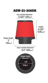 AEM 4.50 in Short Neck 5 in Element Filter thumbnail 5