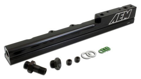 AEM 99-00 Honda Civic Si Black Fuel Rail thumbnail 1