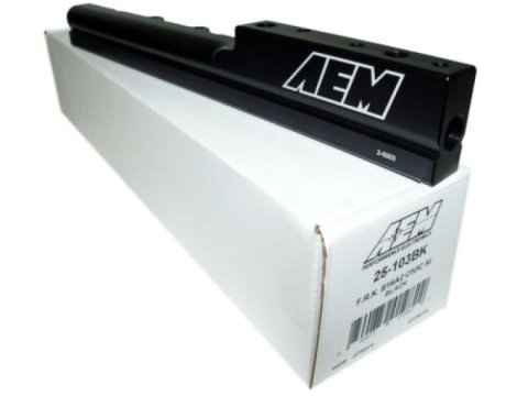 AEM 99-00 Honda Civic Si Black Fuel Rail thumbnail 6