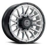 ICON Alloys Cajon 20x9 / 8x170 / 6mm / 5.25in BS Silver Machined Wheel w/ GB Lip thumbnail 1