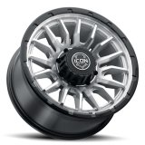 ICON Alloys Cajon 20x9 / 8x170 / 6mm / 5.25in BS Silver Machined Wheel w/ GB Lip thumbnail 3