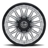ICON Alloys Cajon 20x9 / 8x180 / 12mm / 5.5in BS Silver Machined Wheel w/ GB Lip thumbnail 2