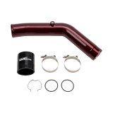 Wehrli 23-24 Ford 6.7L HO Power Stroke 3in Hot Side Intercooler Pipe - WCFab Red thumbnail 1