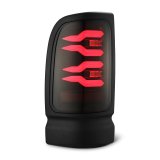 AlphaRex 94-01 Dodge Ram 1500/2500/3500 LUXX-Series LED Tail Lights - Black/Red thumbnail 2