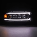 AlphaRex 94-01 RAM 1500 NOVA LED Proj Headlights Blk w/Activ Light/Seq Signal/SB DRL thumbnail 3