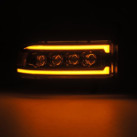 AlphaRex 94-01 RAM 1500 NOVA LED Proj Headlights Alpha-Blk w/Activ Light/Seq Signal/SB DRL thumbnail 2