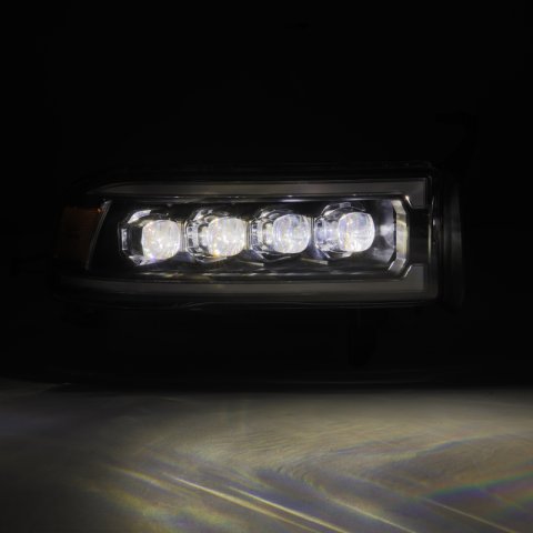 AlphaRex 94-01 RAM 1500 NOVA LED Proj Headlights Alpha-Blk w/Activ Light/Seq Signal/SB DRL thumbnail 3