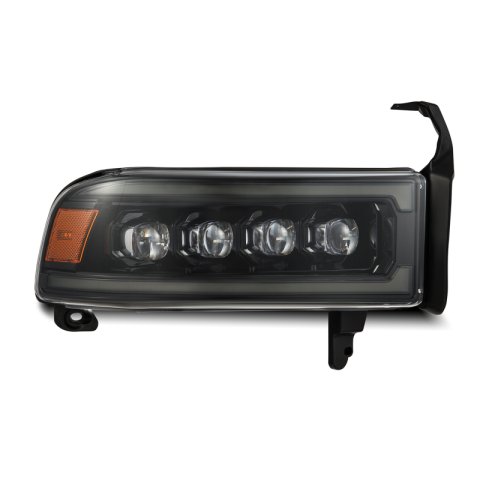 AlphaRex 94-01 RAM 1500 NOVA LED Proj Headlights Alpha-Blk w/Activ Light/Seq Signal/SB DRL thumbnail 5