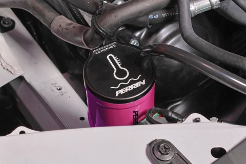 PERRIN 02-26 Subaru WRX / 04-21 STI / 13-26 BRZ/GR86/FRS/86 Coolant Overflow Tank - Hyper Pink thumbnail 2