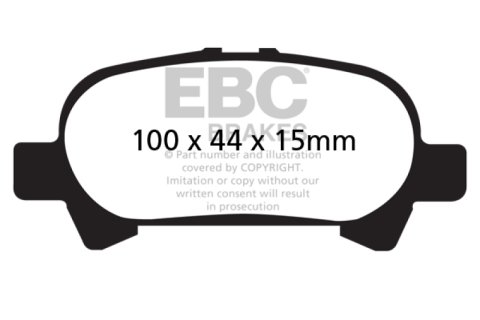 EBC 00-04 Toyota Avalon 3.0 Redstuff Rear Brake Pads thumbnail 4