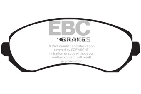 EBC 01-05 Buick Rendezvous 3.4 2WD Greenstuff Front Brake Pads thumbnail 2