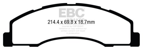 EBC 08+ Ford Econoline E150 4.6 Yellowstuff Front Brake Pads thumbnail 6