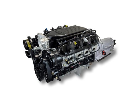 BluePrint Engines Engine and Transmission Combos BLS3768KBZF 376 c.i. GM LS Compatible Builder Series - Standard Edition - Fuel Injected - ZF Automatic - Black Pulley Kit thumbnail 1