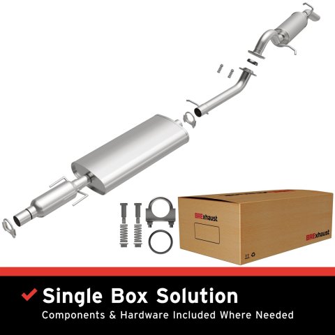 BRExhaust Direct-Fit Exhaust Systems for 2009-2012 ESCAPE, 2009-2011 TRIBUTE - 106-0062 Systems, Direct-Fit, Cat-back, Single, Steel, Aluminized, Rear Exit, Ford, Mazda, Kit thumbnail 1