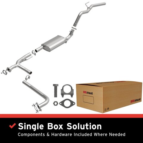 BRExhaust Direct-Fit Exhaust Systems for 2005-2014 XTERRA - 106-0065 Systems, Direct-Fit, Cat-back, Dual In/Single Out, Steel, Aluminized, Rear Exit, Nissan, Kit