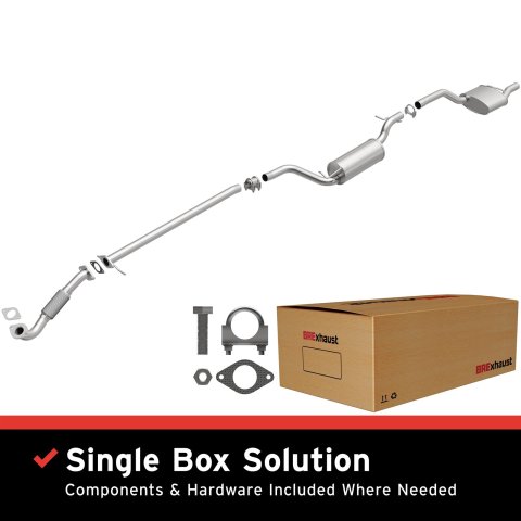 BRExhaust Direct-Fit Exhaust Systems for 2000-2004 FOCUS - 106-0125 Systems, Direct-Fit, Cat-back, Single, Steel, Aluminized, Rear Exit, Ford, Kit