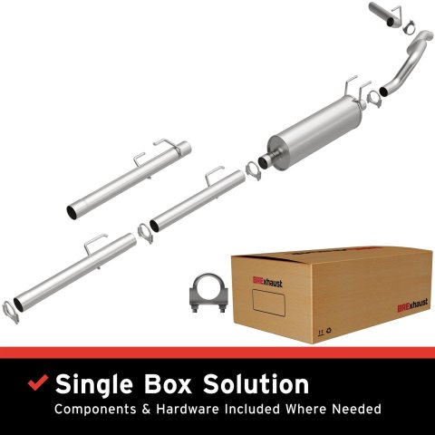 BRExhaust Direct-Fit Exhaust Systems for 2006-2008 RAM 1500 - 106-0132 Systems, Direct-Fit, Cat-back, Single, Steel, Aluminized, Side Exit, Dodge, Kit