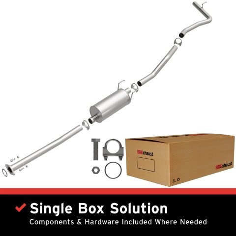 BRExhaust Direct-Fit Exhaust Systems for 1995-1998 T100 - 106-0146 Systems, Direct-Fit, Cat-back, Single, Steel, Aluminized, Side Exit, Toyota, Kit