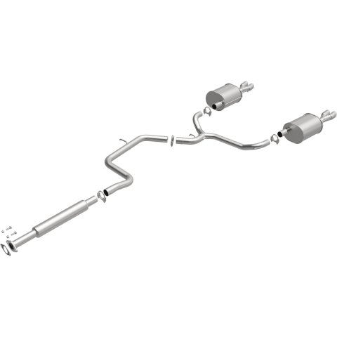 BRExhaust Direct-Fit Exhaust Systems for 2003-2008 GRAND PRIX - 106-0234 Systems, Direct-Fit, Cat-back, Single In/Dual Out, Steel, Aluminized, Split Rear Exit, Pontiac, Kit