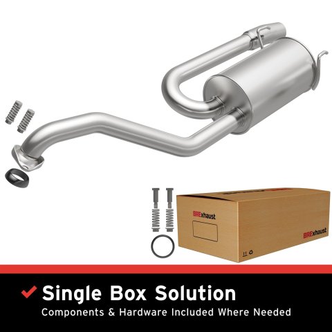 BRExhaust - Exhaust Pipes, Intermediate Pipes for 2009-2013 FIT 108-0011 Direct-Fit Rear Muffler Kit thumbnail 5