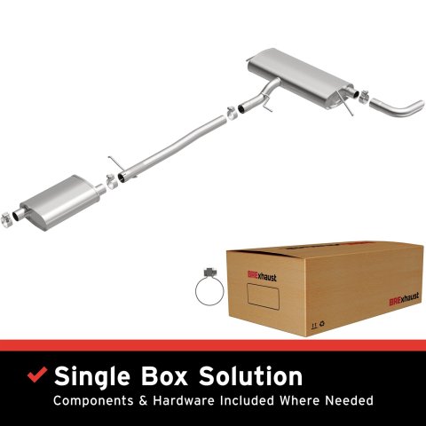 BRExhaust Direct-Fit Exhaust Systems for 2010-2017 EQUINOX, TERRAIN - 116-0020 Systems, Direct-Fit, Replacement, OEM Style, Mid-Section Back, Bolt-On, Stainless Steel, Natural, with Hangers, Hardware, Chevy, GMC, Kit thumbnail 5